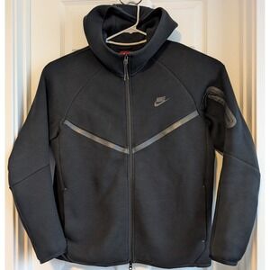 Nike Tech Fleece Full Zip Hoodie Mens L Black CU4489-010 Jacket VERY NICE!